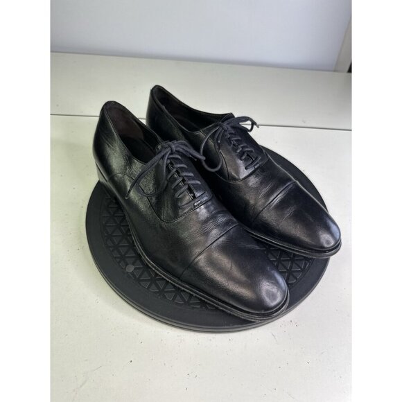 BRUNO MAGLI Men’s Maioco Napa Leather Oxfords Dress Shoes Black Sz 7.5 M - Picture 1 of 9